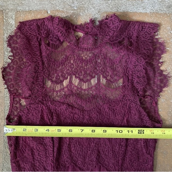 Intimately Free People Daydream Lace Magenta Fuchsia Mini Bodycon Dress NWT  XS - Picture 13 of 16